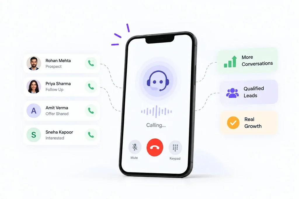 AI agent making outbound calls to leads
